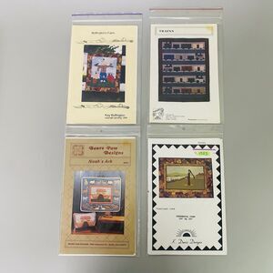 Lot 4 Vintage Quilt Patterns Noahs Ark Trains Farm Primitive Country Arts Craft
